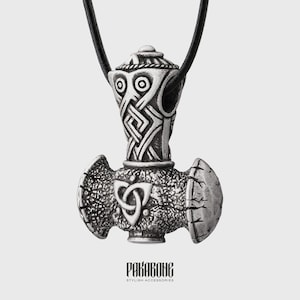 Mjolnir Pendant - Mjolnir Necklace Men Women - Viking Jewelry - Thor&#39;s Hammer Necklace - Norse Jewelry - Nordic Necklace - 001-049