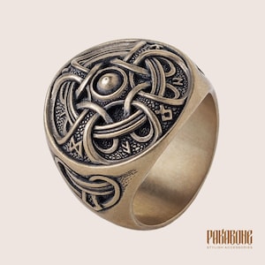 Viking Ring Hail Odin - Odin's Ring for Men Women - Viking Jewelry art 001-461