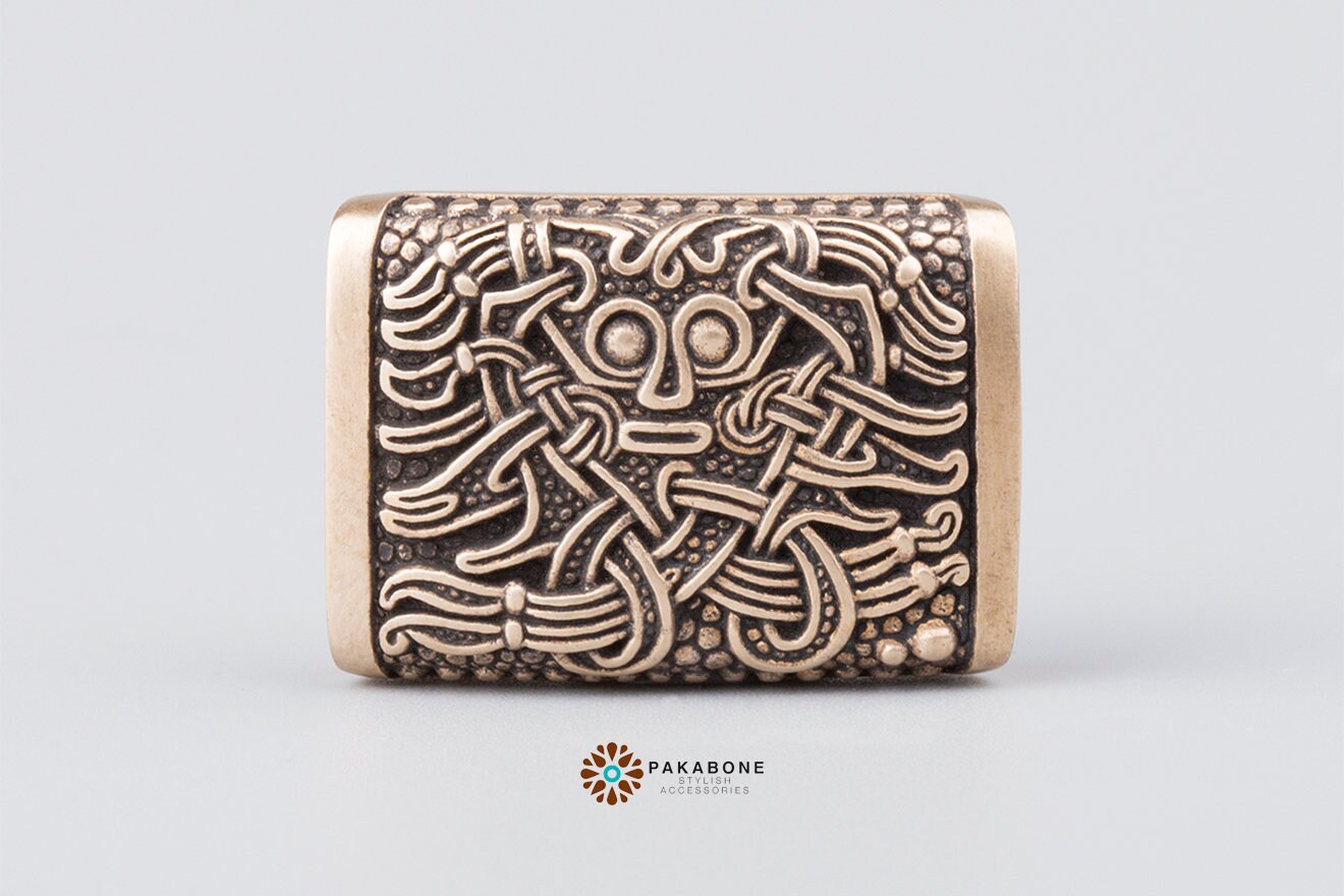 Viking Charm Human Mask Mammen Style Viking Jewelry - Create Yourself a Unique Viking Bracelet Asgard 001-418