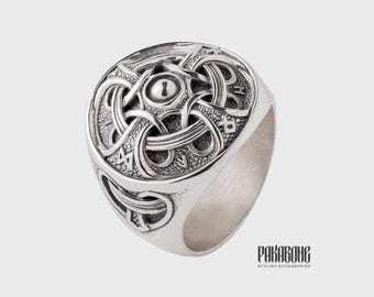 Viking Ring Hail Odin - Odin's Ring for Men Women - Viking Jewelry art 001-460