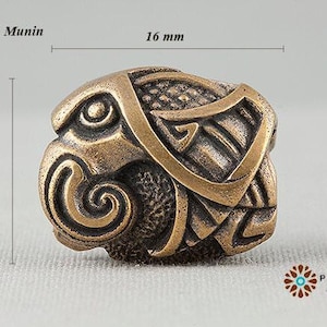 Viking Beard Beads, Norse Hair Beads for Men and Women, Bronze and Silver Dreadlock Beads, Rune Symbol Hair Accessories, Viking Jewelry Gift