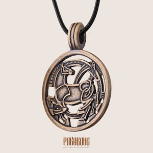 Bronze Viking Necklace Sleipnir - Norse Pendant Odin&#39;s Horse - Viking Jewelry for Men Women - Nordic Pendant Norse Mythology - art. 000-844