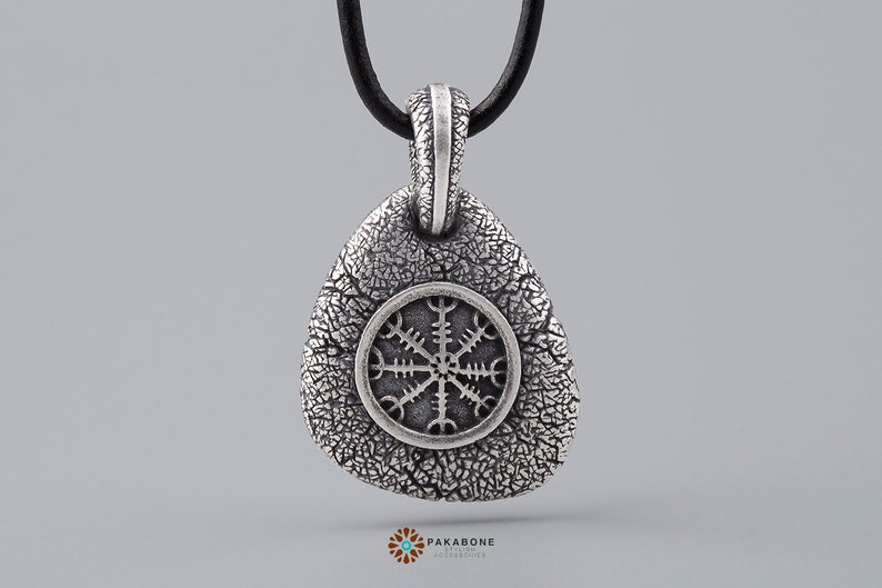 Helm of Awe Pendant Runestone Style Norse Art Viking Jewelry Etsy