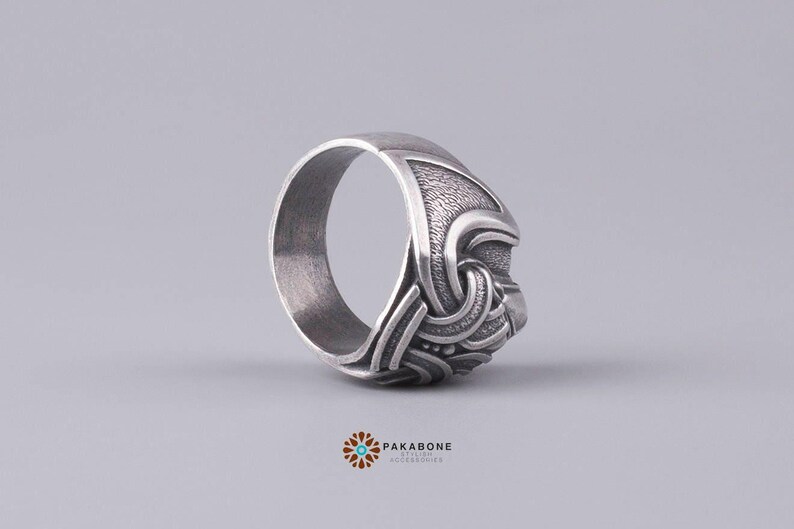 Viking Ring Odin's Raven - Crow Ring Norse Style - Viking Jewelry for Men Women art 001-221 image 5