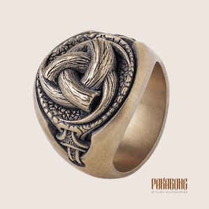 Viking Ring Odin's Horns Triskele Norse Mythology Viking - Etsy