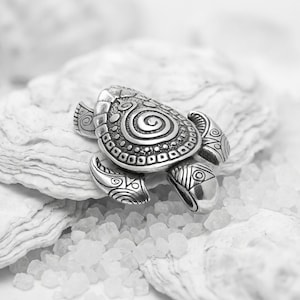 Collier tortue de mer en argent sterling, pendentif tortue de mer, cadeau bijoux de plage, collier à breloques tortue pour femme homme, talisman de surfeur de voyage