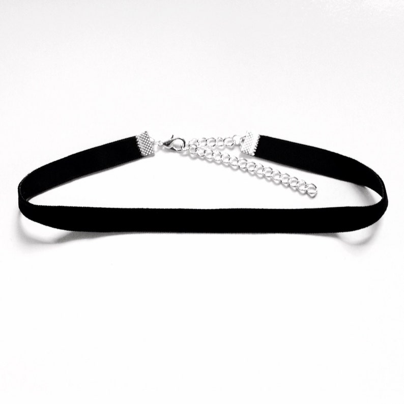 Classic Plain Black Velvet Choker Necklace Handmade Premium Quality Velvet 10mm