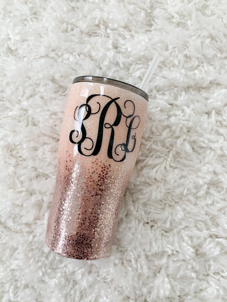 Rose Gold Glitter Tumbler | Etsy