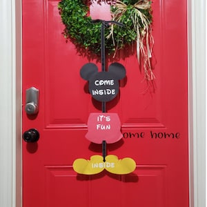 Come Inside It's Fun Inside Banner, Come Inside It's Fun Inside Sign, Mickey Mouse Party Decoration, Mickey Mouse Clubhouse Decoration