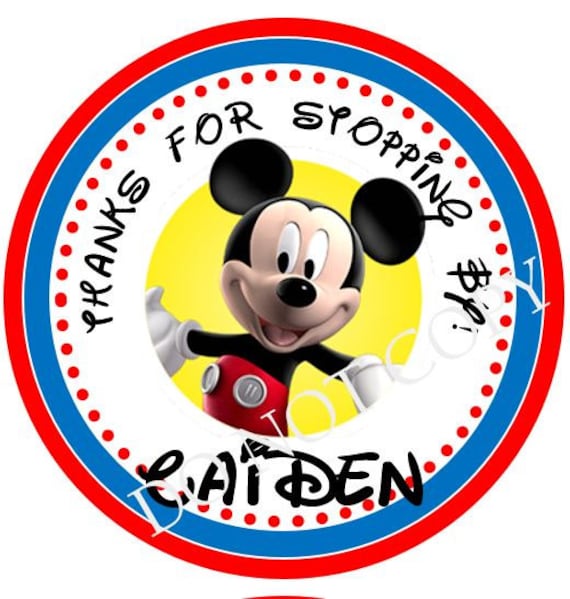personalized mickey mouse birthday stickers mickey mouse