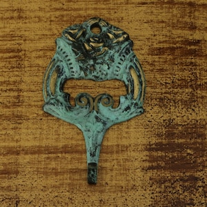 Vintage barware, Brass hook, roses wall hook, rose bloom hanger, made of brass, rose leaf hanger 3