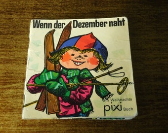 Libro para niños, minilibro vintage, PIXI BOOK, Paperback, x-mas pixi Buch, Wenn der Dezember naht - xmas PIXI-Serie 1, hecho en Alemania en 1976