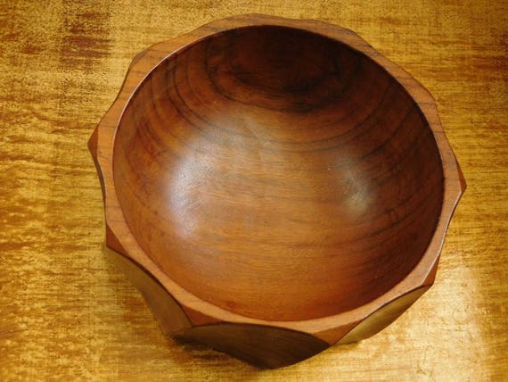 Bowl, shell, vintage bowl, wooden snack, wooden tray, snack tray, big teak bowl // Handmade wooden snack tray // Home Decor