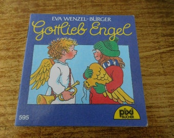 Libro para niños, minilibro vintage, PIXI BOOK, Paperback, pixi Buch Nr. 595 Gottlieb Engel - xmas PIXI-Serie 8, hecho en Alemania en 1989