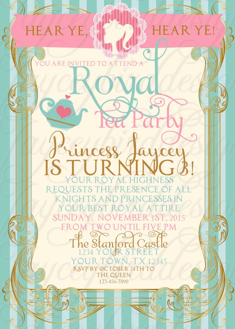 princess-tea-party-birthday-invitation-royal-girl-invite-etsy