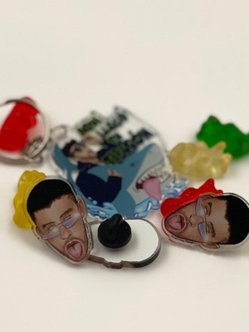 Bad Bunny full color pins