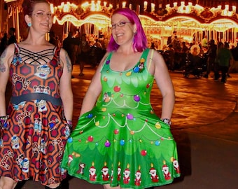 Chip N Dale Christmas Tree Holiday Sundress for Women and Kids