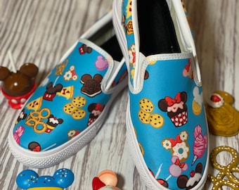 Damen Snacky Snacks Slip-on Schuhe Brezeln Candy Äpfel Dole Whip