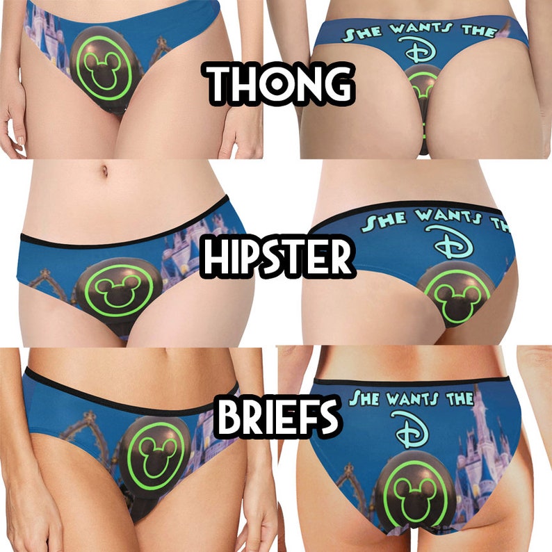 Disney Novelty Panties Fastpass Magicband Scanner Thong Etsy