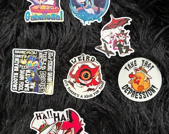 Hazbin hotel Helluva Stickers Alastor Stolas Vox Valentino multiple sticker options!