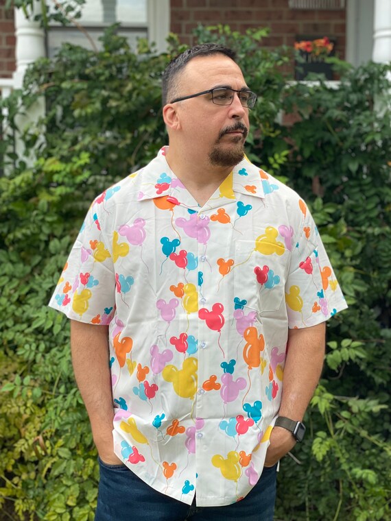 Mickey Balloons Men's Button-up Park Shirts Minnie Mouse - Etsy Canada