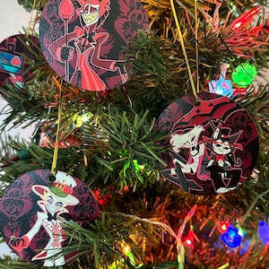 Hazbin Hotel Christmas tree ornament sets FREE SHIPPING
