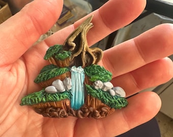 Splash Mountain 3D sculpted resin magnet