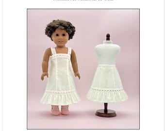 PDF Pattern - 1916 Princess Slip and Petticoat Designed for 18" Dolls