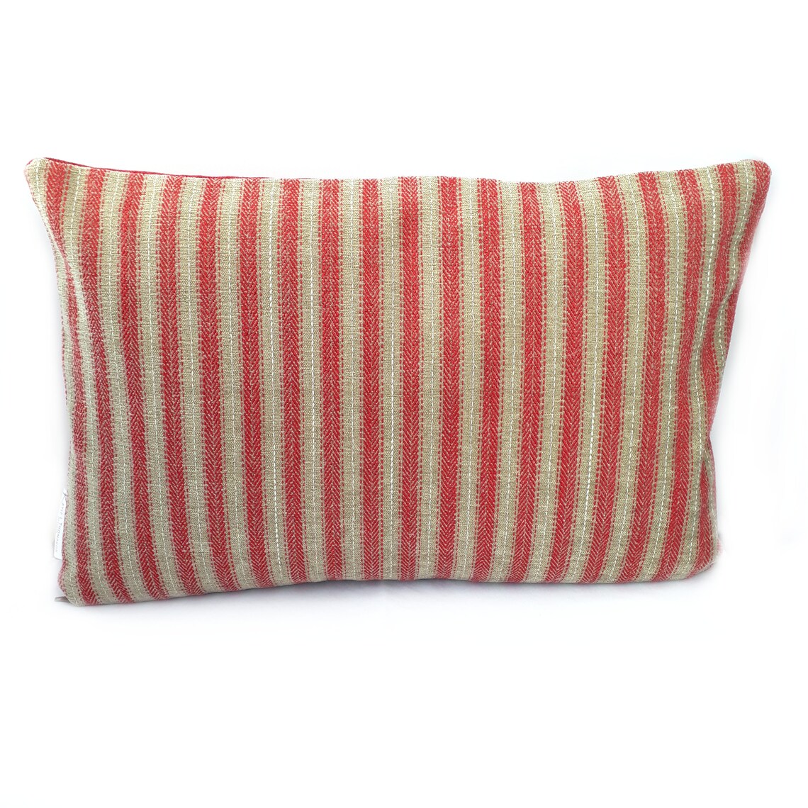 Red Stripe Cushion Cover 16x16 18x12 Stripy Throw Pillow Etsy