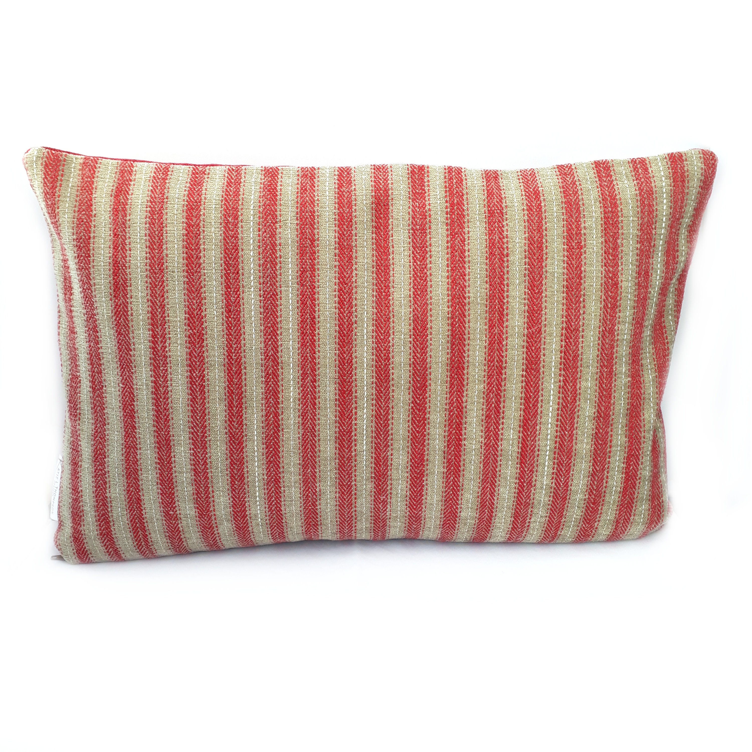 Red Stripe Cushion Cover 16x16 18x12 Stripy Throw Pillow Etsy