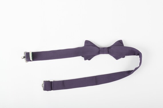 1980s Bow Tie | Vintage 80s Purple Adjustable Bow… - image 5