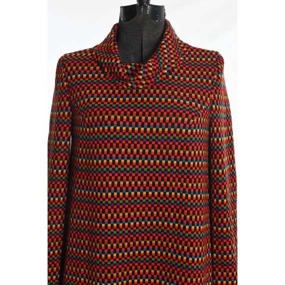 Vintage 1960s XS Rainbow Long Sleeve Geometric Mi… - image 3