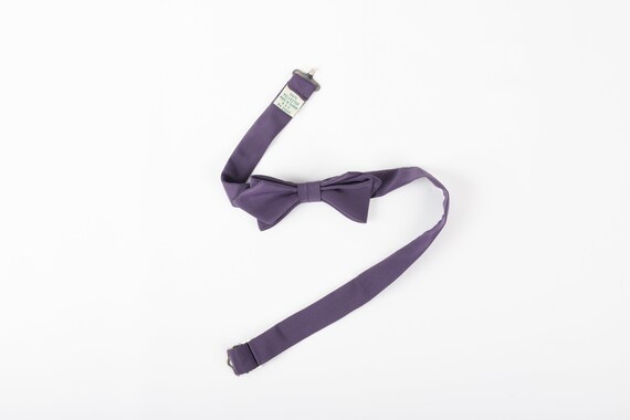 1980s Bow Tie | Vintage 80s Purple Adjustable Bow… - image 4