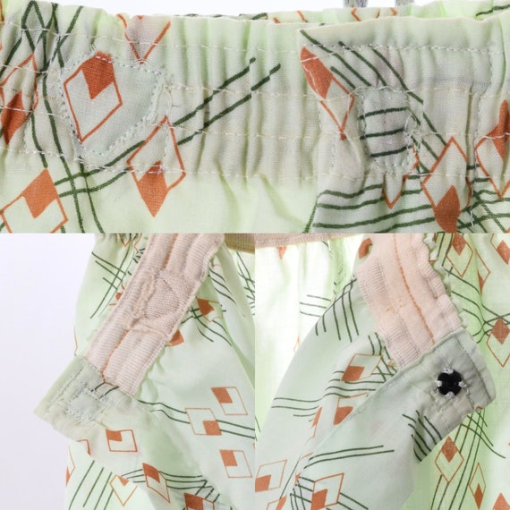 Vintage 1960s Small Green MCM Atomic Mens Pajamas… - image 10
