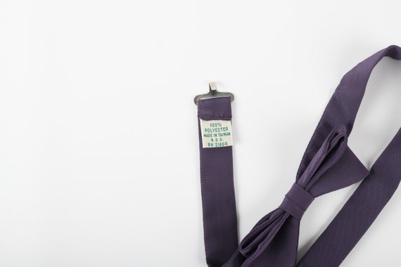 1980s Bow Tie | Vintage 80s Purple Adjustable Bow… - image 7