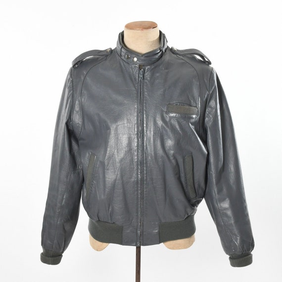 ジャケット・アウター 80s short real leather bomber jacket vintage short real leather bomber jacket