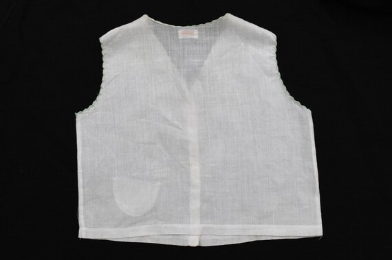 Vintage 1940s 50s Unisex Thin Cotton Sleeveless D… - image 3