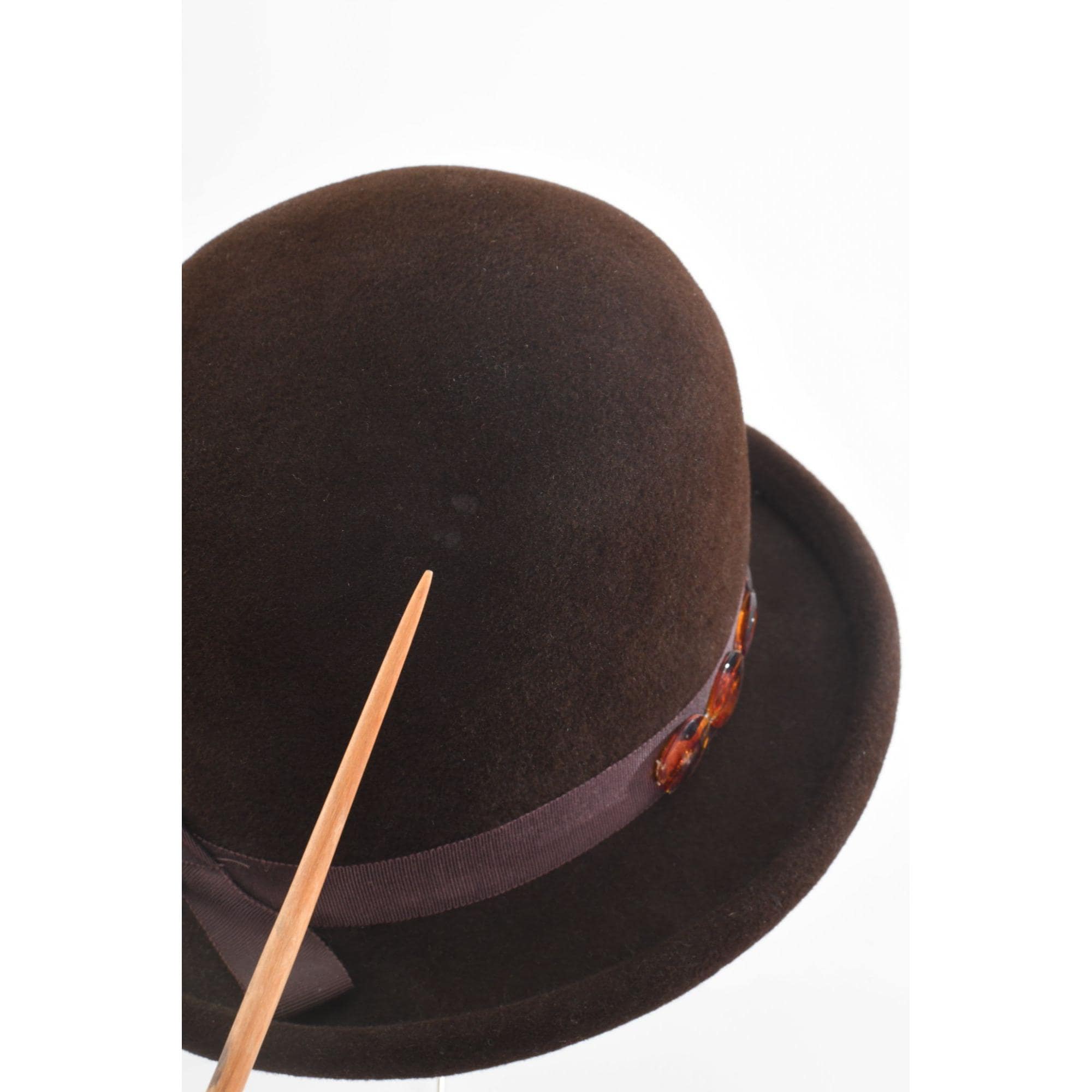 Cappello A Bombetta In Lana Vintage - Donna, Tesa Arrotolabile - Foto 12