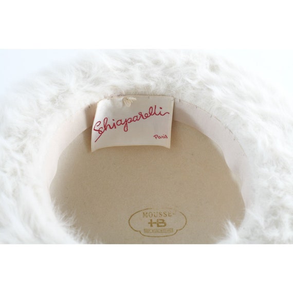 Vintage 1960s Schiaparelli Off White Plush Fur Fe… - image 10