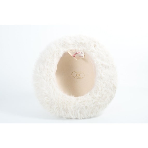 Vintage 1960s Schiaparelli Off White Plush Fur Fe… - image 9