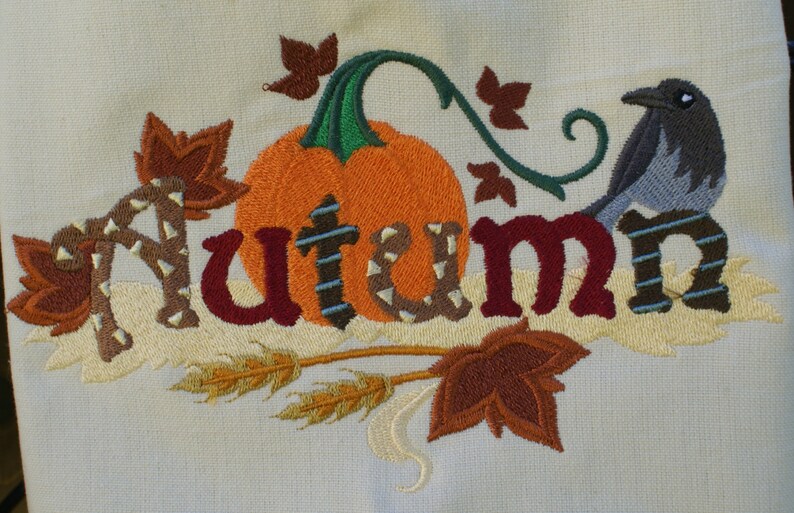 Seasons Dish Towels embroidered Etsy