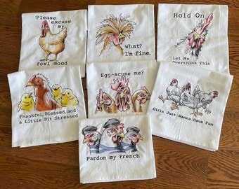 THOSE CRAZY CHICKENS (Set of 7) - Made to Order