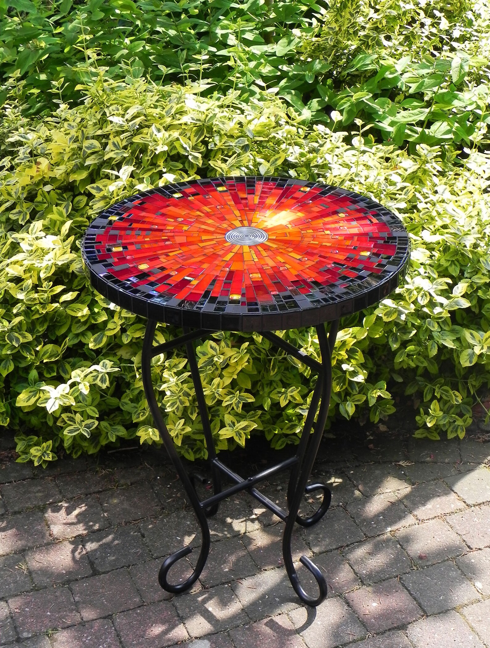 Stained Glass Mosaic Coffee Table Side Table Plant Stand Etsy