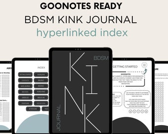 BDSM Kink Journal, Printable pdf, Digital Planner, Submissive Guide, Role Play, Humiliation, BDSM Contract, AfterCare, DDLG, Cuckold