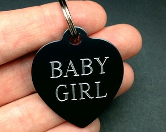 BDSM COLLAR TAG custom engraving on both sides christmas gifts dom sub little kitten daddy submissive slave circle heart ddlg kittenplay