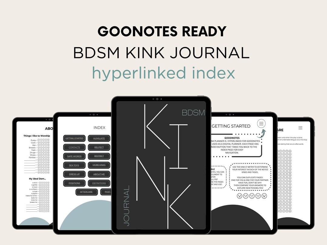 BDSM Kink Journal, Printable Pdf, Digital Planner, Submissive Guide, Role Play, Humiliation ...
