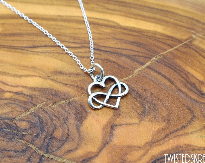 BDSM 925 Sterling Silver Heart Infinity Polyamorous Triad Poly - Etsy