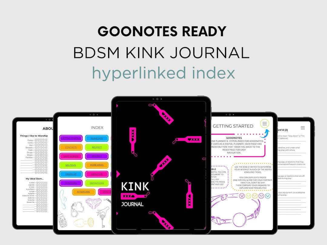 BDSM Kink Journal, Printable Pdf, Digital Planner, Submissive Guide, Role Play, Humiliation ...