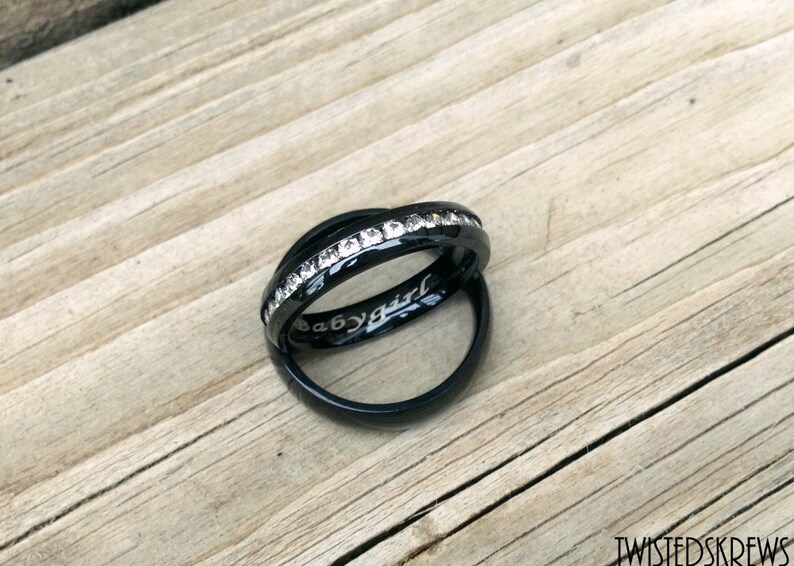 BDSM Personalized ENGRAVED couples set Stainless Steel Black Etsy