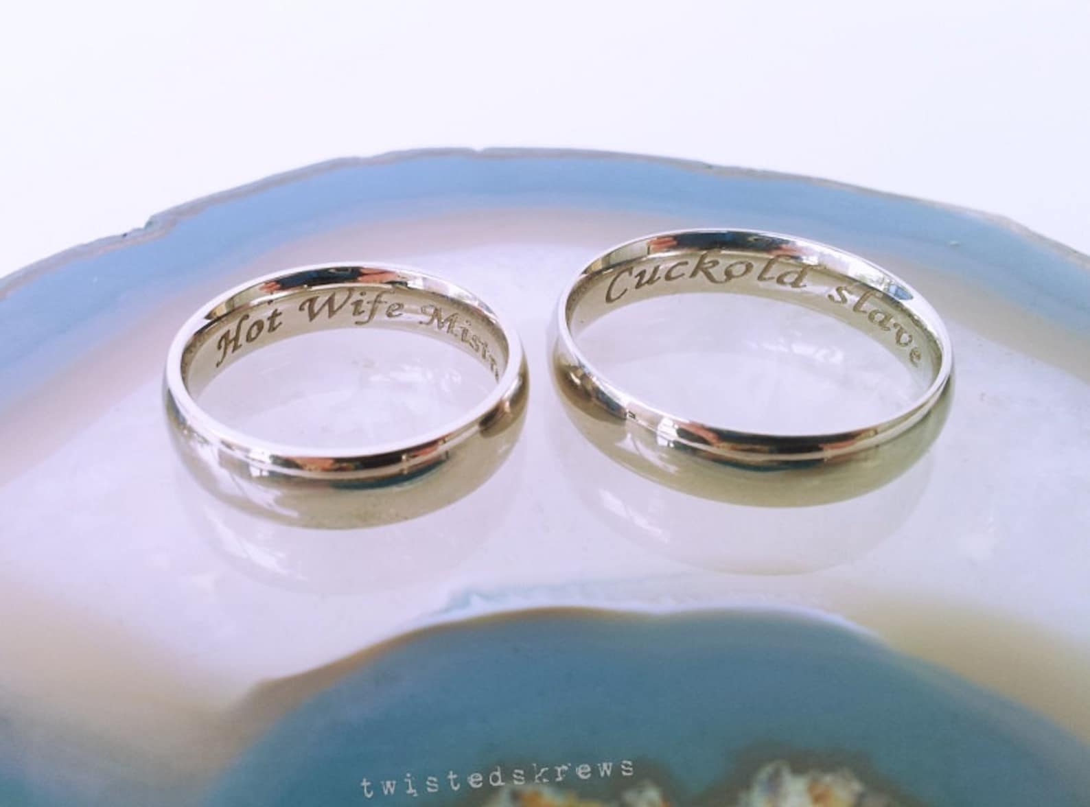 CUSTOM BDSM кольца пары или одного нержавеющей стали hotwife 1 - изображени...